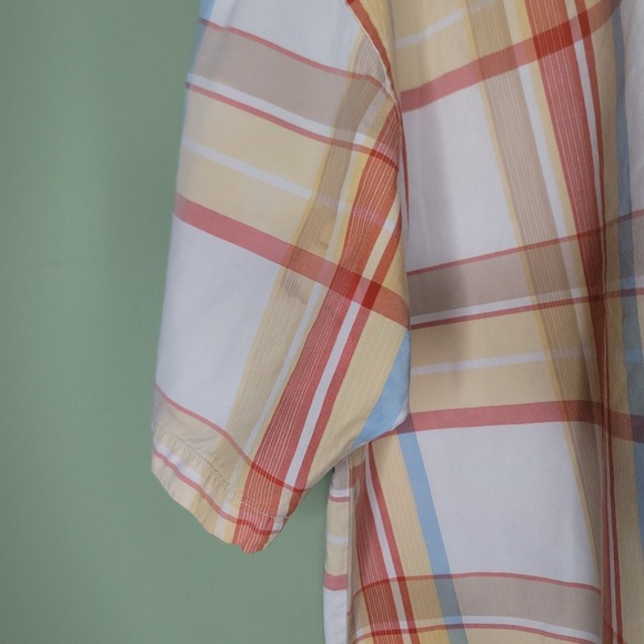 Enyce Button Up Shirt 3XL Short Sleeve Plaid Pockets Cotton Y2K Hip Hop - Picture 7 of 10